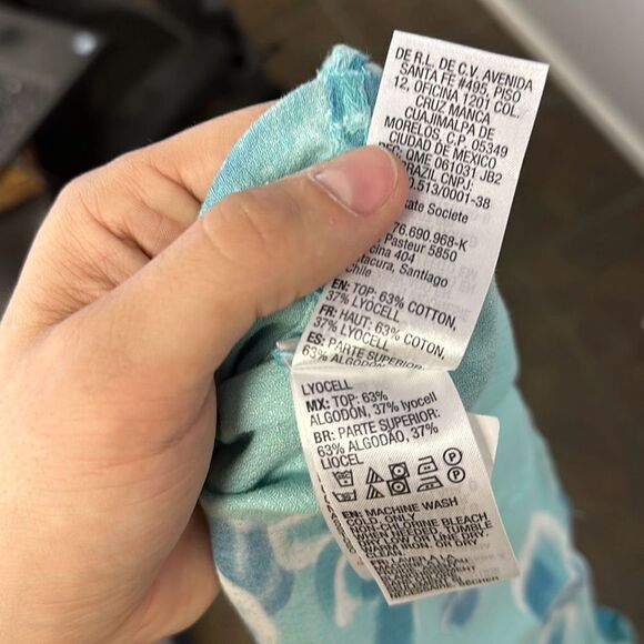 Quiksilver Water Man Collection Mens Blue Short-Sleeve Button-Down Shirt Large - Picture 9 of 9